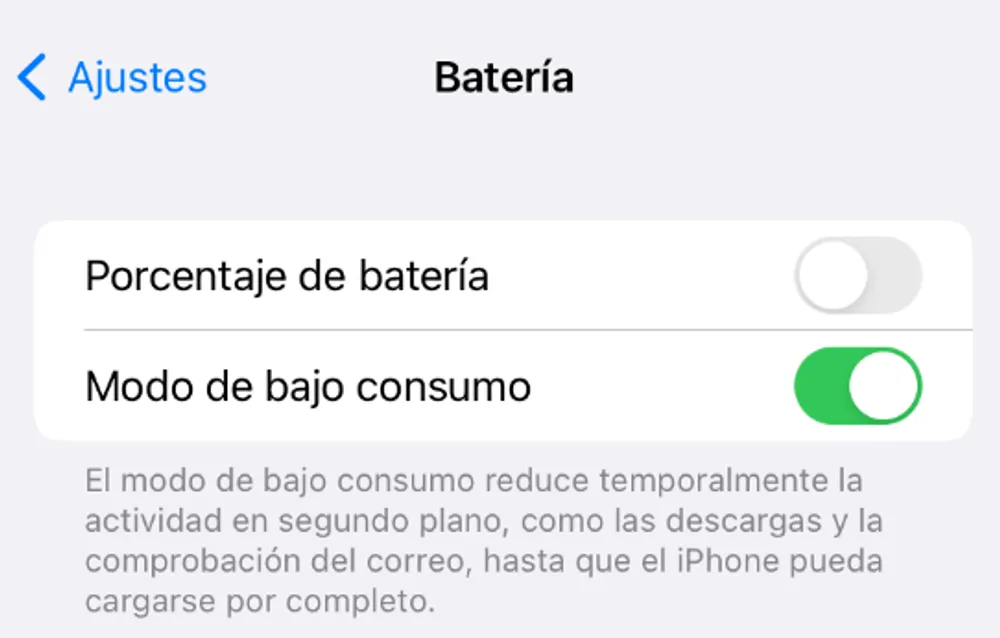 Modo de bajo consumo